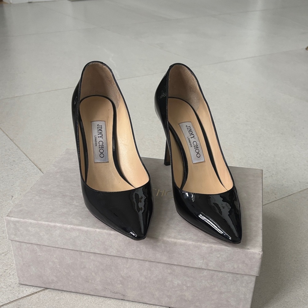 Jimmy Choo Glossy Black Heels